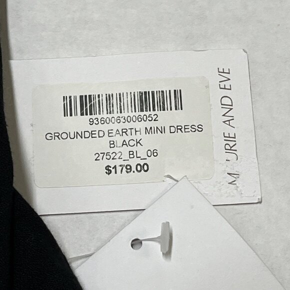 Maurie And Eve Dress US 2 Black Grounded Earth Mini Open Back Crochet Trim Beach - Picture 5 of 12